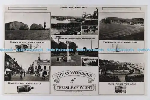 C025596 Die 6 Wunder der Isle of Wight. Newport. Nahe. RP. 1951. Multi View