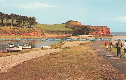 R680454 Budleigh Salterton. Mündung des Flusses Otter und Otter Point. Landkreise
