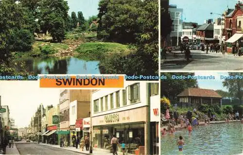 R680986 Swindon. Queen Park. Regent Street. Planschbecken. Wasser beschichten. Foto Pr