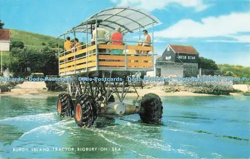 R681032 Bigbury on Sea. Burgh Island Traktor. J. Salmon Ltd. Cameracolour