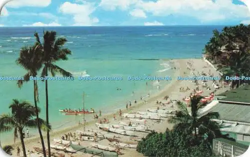 R683819 Waikiki Beach. Hawaiianische Ansichten. Max Basker. Curteichcolor. Dave Martin