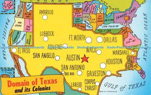 R681693 Domäne Texas und seine Kolonien. Karte. A.W. Händler. Mirro Krome.