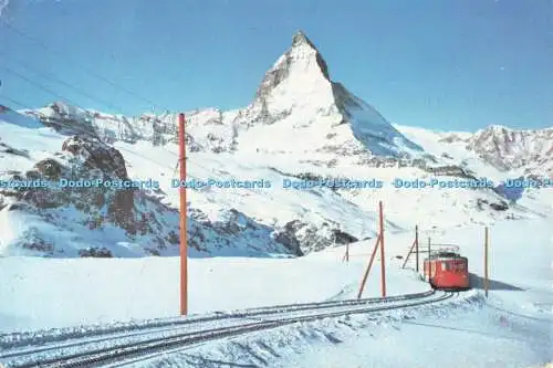 R685584 Zermatt. Gornegratbahn Mit Matterhorn. A. Kiener. Farben. 1960