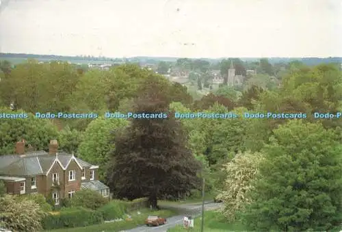 R683605 Twyford Kirche von Shawford aus gesehen. Carfaxkarten. T. J. T. 1983
