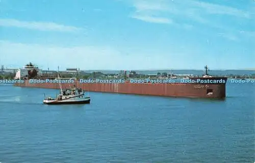 R685976 The James R. Barker. Great Lakes Superfrachter. Upper Michigan Karte. Ge