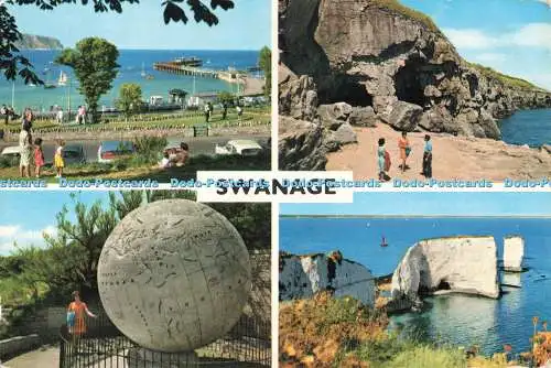 R686551 Swanage. Der Globus. The Pier and Bay. Donner und Clayden. Dearden und W