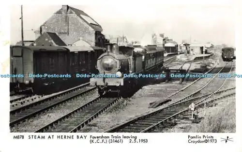 R687550 Dampf in Herne Bay. Faversham Zug fährt ab. K. C. F. Pamlin Prints