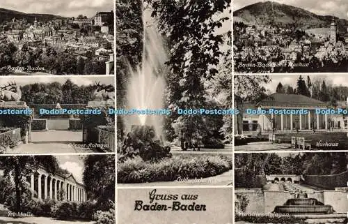 R687916 Gruss aus Baden Baden. Gonner Anlagen. Edelweiß. Multi View