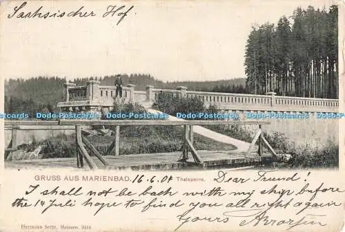 R688102 Gruss aus Marienbad. Thalsperre. Herman Seibt