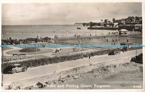 R688973 Paignton. Rest Garden und Putting Green. Nahe. Echtfoto Postkarte