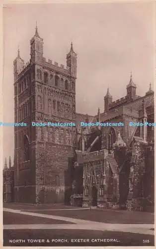 R691384 Kathedrale von Exeter. Nordturm und Veranda. RP