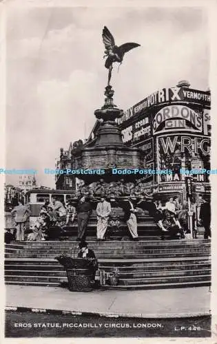 R691837 London. Piccadilly Circus. Eros Statue. Lansdowne Production Co. LL Seri