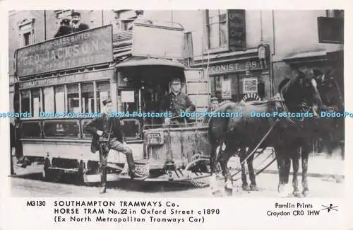 R689698 Southampton Tramways. Pferdebahn Nr. 22 in der Oxford Street. Ex North Metro