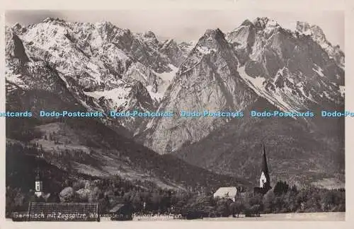 R690039 Garmisch Mit Zugspitze. Waxenstein u Hollentalspitzen. Hans Huber. Klein