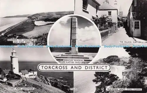 R690106 Torcross und District. Star Point Leuchtturm. Lilywhite. J. Woolverton.
