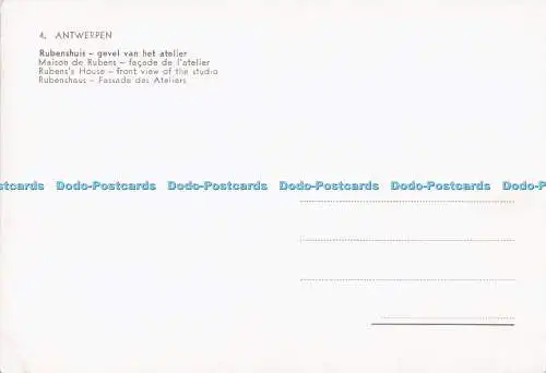 R690288 Antwerpen. Rubenshaus. Vorderansicht des Studios