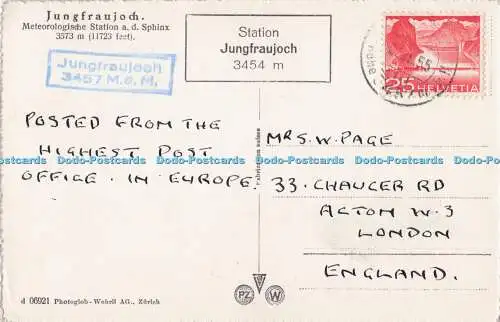 R690591 Jungfraujoch. Meteorologische Station a. d. Sphinx. Fotoglob. Wehrli
