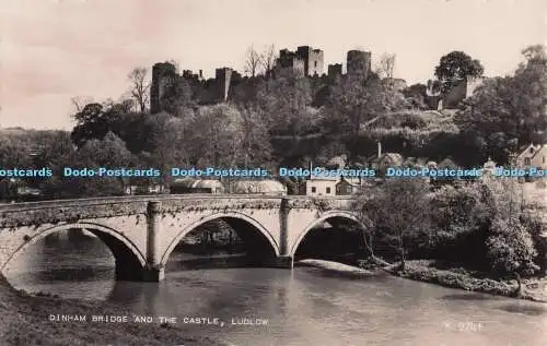 R695083 Ludlow. Dinham Bridge und das Schloss. Valentine and Sons Ltd. RP