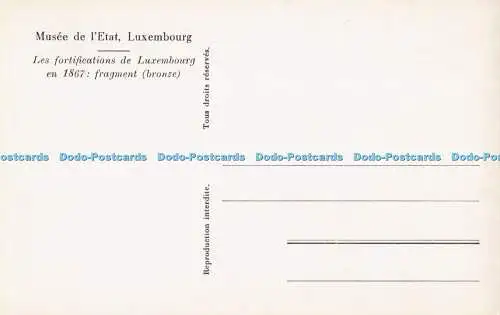 R695782 Luxemburg. Musee de l Etat. Les Fortification de Luxembourg en 1867. Fr