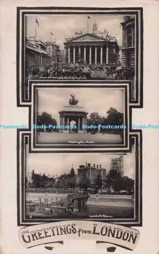 R697547 Grüße aus London. Gummistiefelbogen. Börse und Bank of Engla