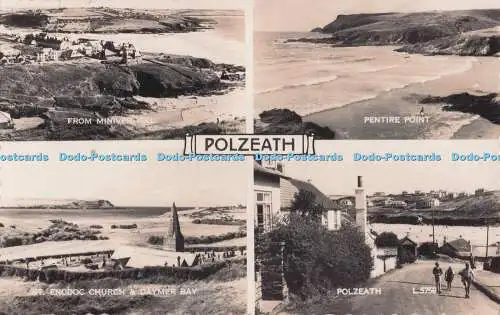 R696023 Polzeath. Pentire Point. Von Miniver Hill. Valentine and Sons Ltd. RP.