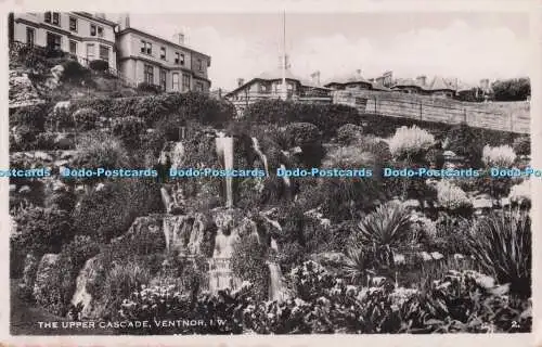 R700244 I.W. Ventnor. Die obere Kaskade. Nahe. Echtfoto Postkarte. 1948