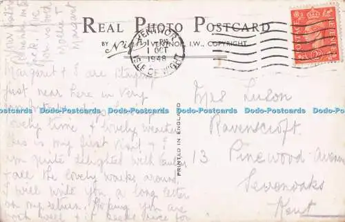 R700244 I.W. Ventnor. Die obere Kaskade. Nahe. Echtfoto Postkarte. 1948