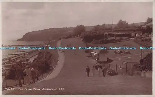 R698025 I.W. Shanklin. The Cliff Path. Nahe. Echt Foto Postkarten