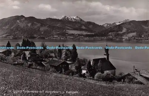 R700493 St. Quirin. Tegernsee mit Hirschberg u. Kampen. Cramers. RP