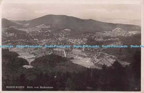 R702673 Baden Baden. Blick vom Merkurturm. Emil Hartmann. 1936