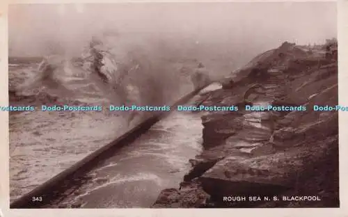 R702689 Rough Sea N.S. Blackpool. RP