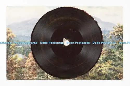 R707362 Comrie. Aberuchill Hills. Grammophon Schallplatten-Postkarte. stecken. Oilette