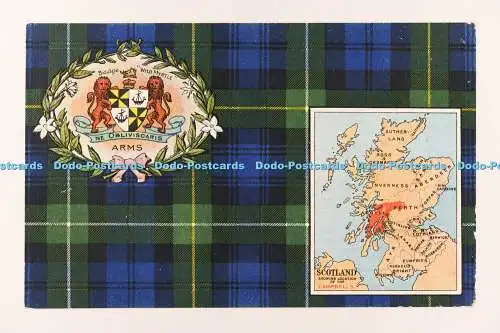 R707051 Schottland Karte. Arme. Wilde Myrte. W und A.K. Johnston. 1905