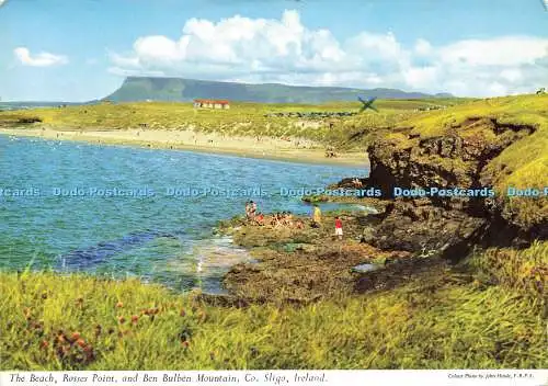 D144023 Strand. Rosses Point und Ben Bulben Mountain. Co. Sligo. Irland. Hinde.