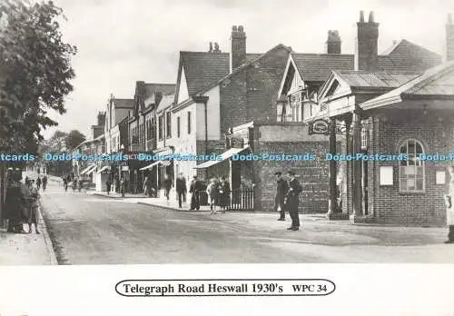 D144075 Telegraph Road Heswall 1930er Jahre. WPC 34. Gestern Wirral. Nr. 6. Nr. 4 Zoll