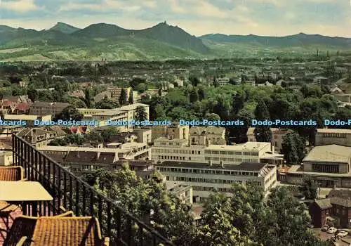 D145227 Bonn. Bad Godesberg. Blick von Godesburg auf die Stadt und die Sieben Berge. Nein