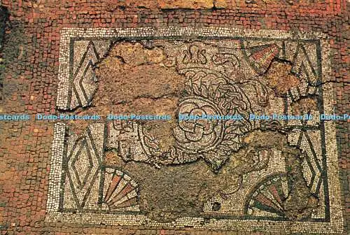 D144540 Z. 4 C. T. Fishbourne Roman Palace. Kleines Mosaik aus dem frühen 3. Jahrhundert für