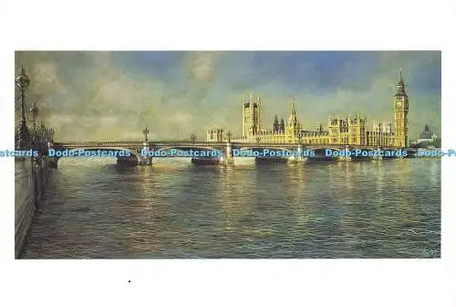 D146628 Tempera an Bord 1994. Westminster Bridge. Isabel Hutchison. Abakus