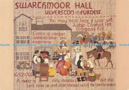 D148809 Swarthmoor Hall. Panel C. 1. des Quäker-Wandteppichs. Lithographie