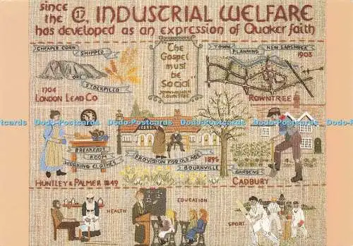 D148810 Industriewohlfahrt. Panel D. 11. des Quäker-Wandteppichs. Lithographie