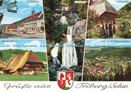 D148978 Grusse aus Triberg. Schw. Marktplatz. H. Bockelmann. Multi View