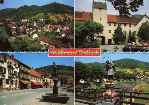 D146249 Grusse aus Wolfach. Werner Bildpostkarten. Multi View