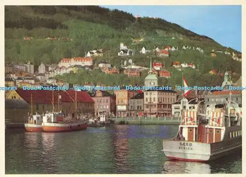 D147050 Norwegen. Bergen. Top Point von Floyen Deen vom Hafen. Knut Aune. Ul