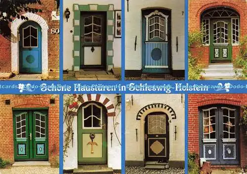 D149273 Schöne Hausturen in Schleswig Holstein. Herst. u. Verlag Schoning. Gebr.