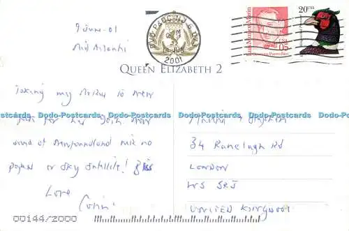 D147271 Queen Elizabeth. 2. 2001. Postkarte