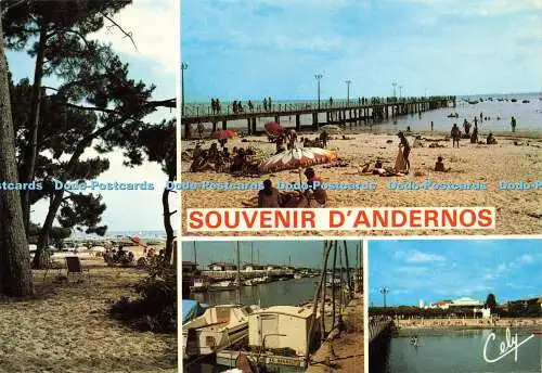 D147356 Souvenir D Andernos. Le Port. Editions de Luxe. Cely. 1989. Multi View