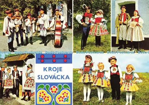 D147616 Kroje Slovacka. Muzikanti z Velke nad Velickou. Drücken Sie C. T. K. Foto. Vla