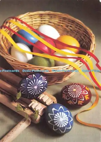 D153282 Bunte Eier. Panorama. J. Raba. SG. Velky Senov. 1989