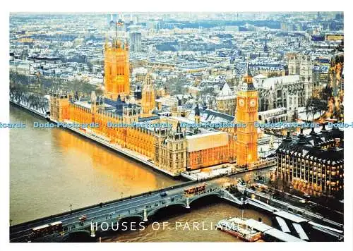 D153670 Houses of Parliament. Daraotsu. London A. Z. Postkarte