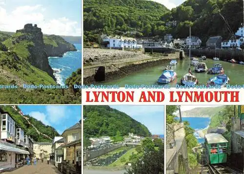 D148255 Lynton und Lynmouth. Castle Rock. J. Salmon. Multi View